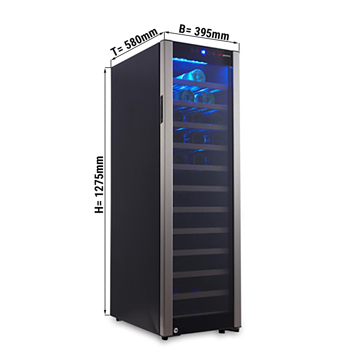 Wine refrigerator 160 liter / 1 climatic zone