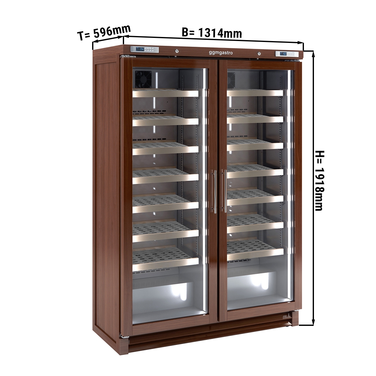 Wine Fridge 700 liters - with 2 glass doors