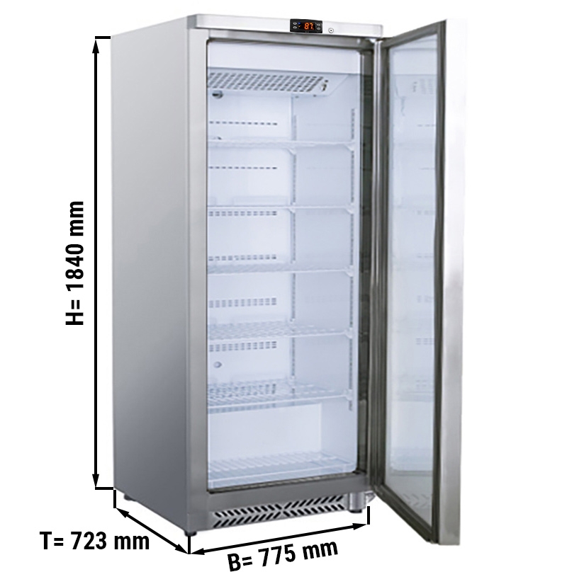Freezer made of stainless steel - 600 liters - with 1 door