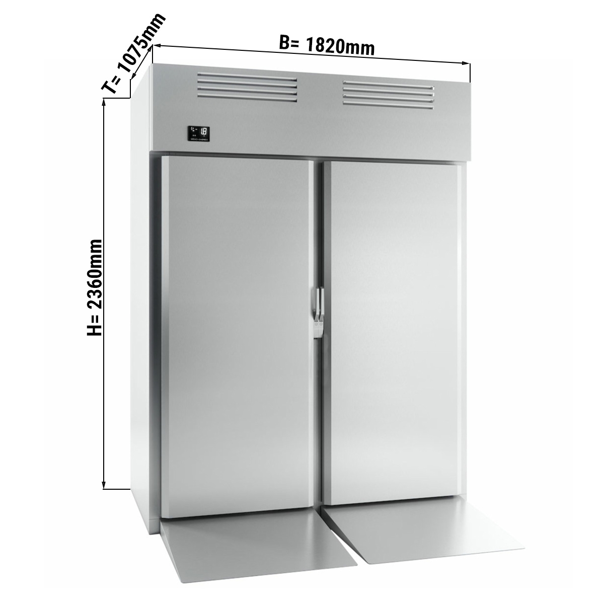 Roll-in refrigerator (GN 2/1 + EN 600x400) - with 2 door
