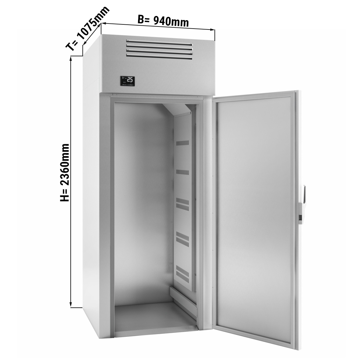 Roll-in refrigerator (GN 2/1 + EN 600x400) - with 1 door