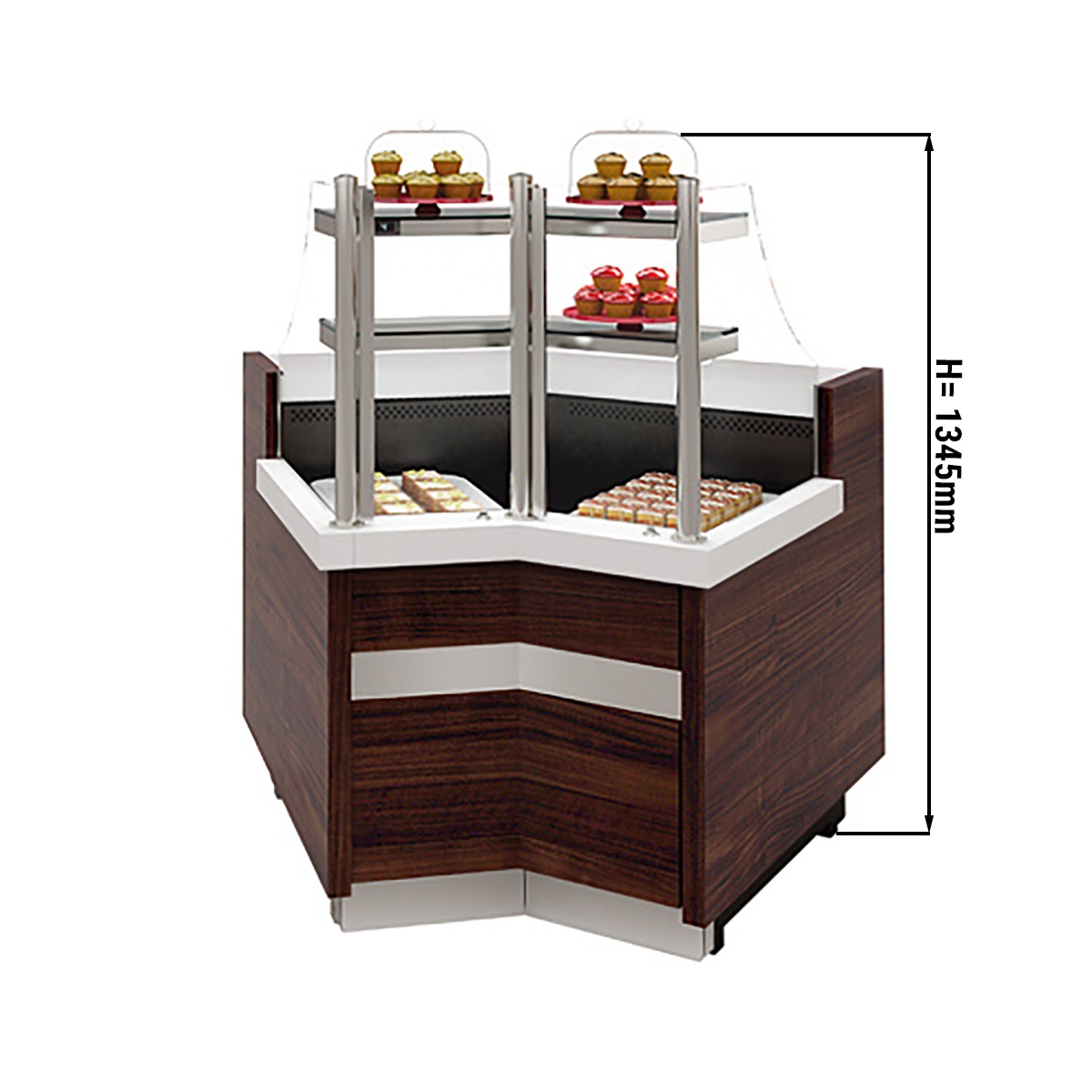 Refrigerated Cake display, corner 1.05 m / 0.99 m (Interior)