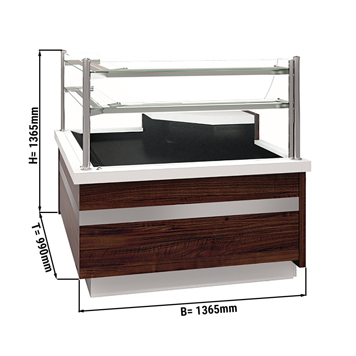 Refrigerated Cake display, corner 1.05 m / 0.99 m (external)