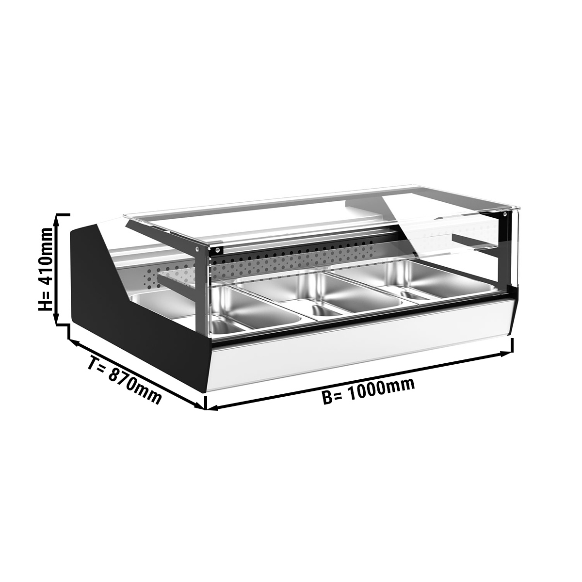 Warmhaltevitrine - 1,0 x 0,87 m