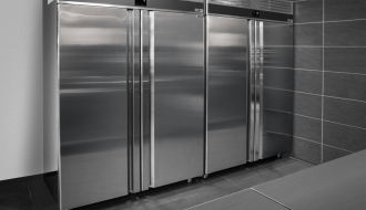 Tiefkühlschrank - 1,4 x 0,81 m - 1400 Liter - mit 2 Edelstahltüren