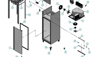 Fish refrigerator (EN 60x40) - with 1 door