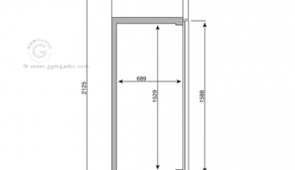 Fish refrigerator (EN 60x40) - with 1 door