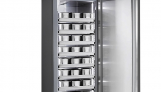 Eistiefkühlschrank - 0,74 x 0,87 m - 647 Liter - mit 1 Tür - Schwarz