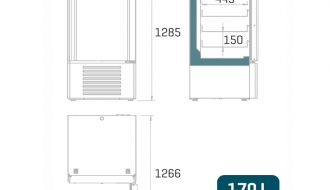 Medizinkühlschrank - 0,67 x 0,66 m - 226 Liter - mit 1 Tür