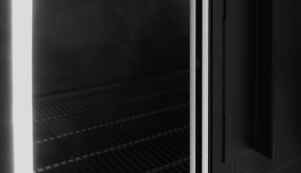 Getränkekühlschrank - 1000 Liter - mit 2 Glasschiebetüren schwarz/matt