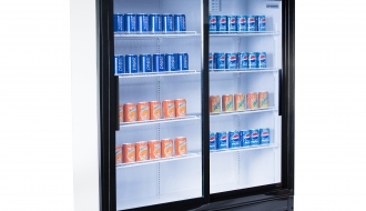 Beverage refrigerators/ cooler  1,29 x 0,76 m - with 2 glasssliding doors