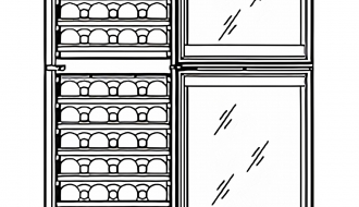 Wine fridge - 200 liters - with 2 climate zones