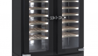 Wine Fridge 640 liters - black - with 2 glass doors