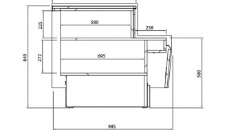 Countertop 0.99 m / 0,98 m