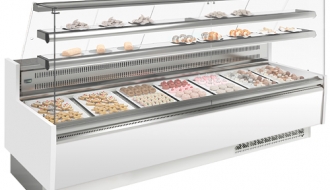 Square cake counter 2,56 m / 0,98 m