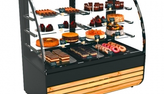 Kuchenvitrine - 1,34 x 0,82 m - mit 3 Glasablagen