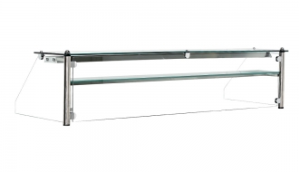 Glass showcase with 1 shelf - 1.5 m