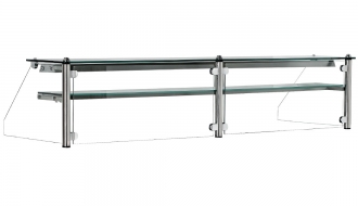 Glass showcase with 1 shelf - 1.8 m