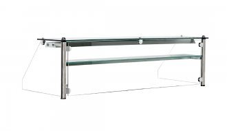 Glass showcase with 1 shelf - 1.25 m