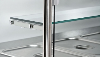 Glass showcase with 1 shelf - 0.8 m