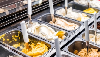 Ice cream counter 1,40 x 0,86 m