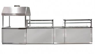 Gas grill 1.8 m - Stainless steel