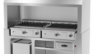 Gas grill 1.8 m - Stainless steel