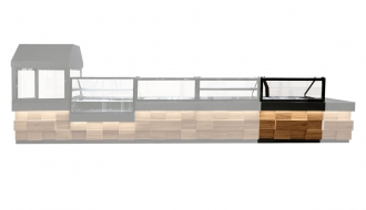 Warmhaltevitrine 1,25 m - für 3x GN 1/1