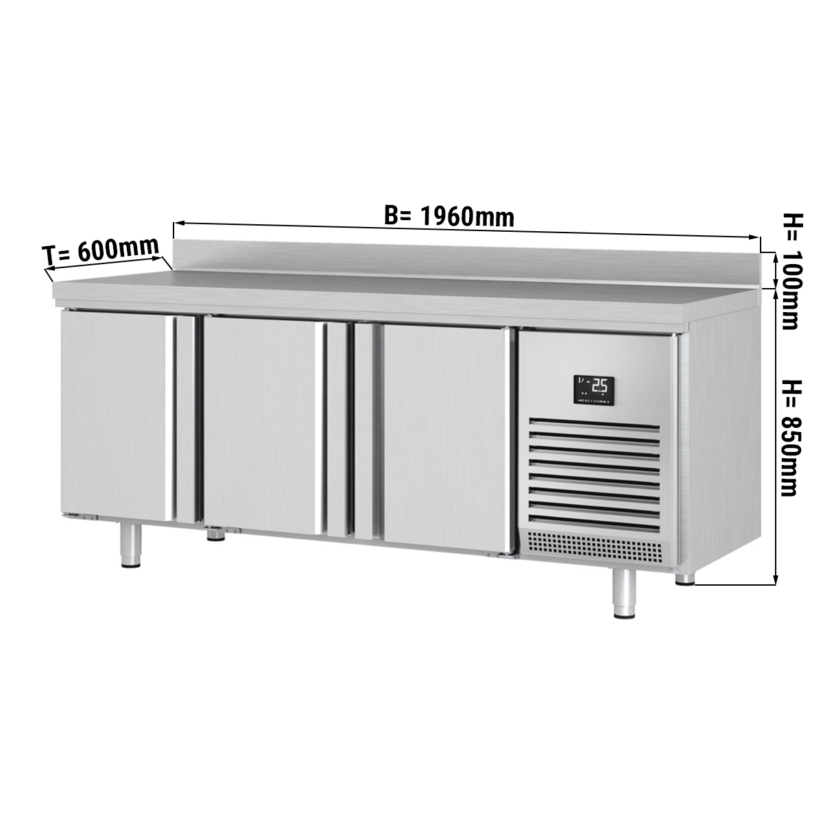 Refrigerated table - with 3 doors
