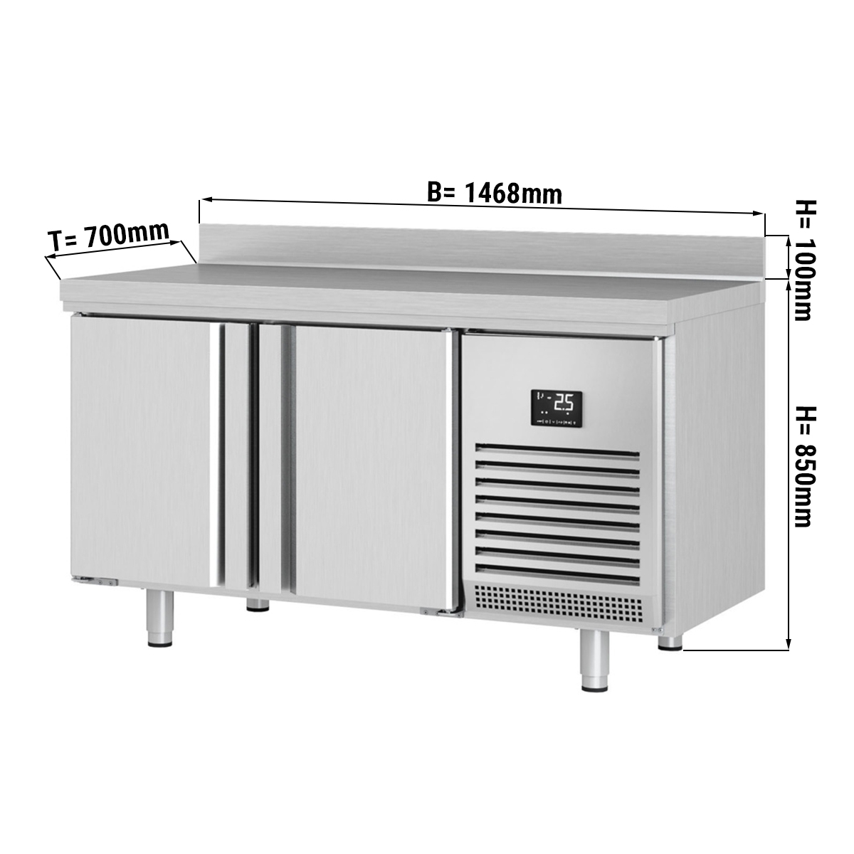 Refrigerated table (GN) - with 2 doors