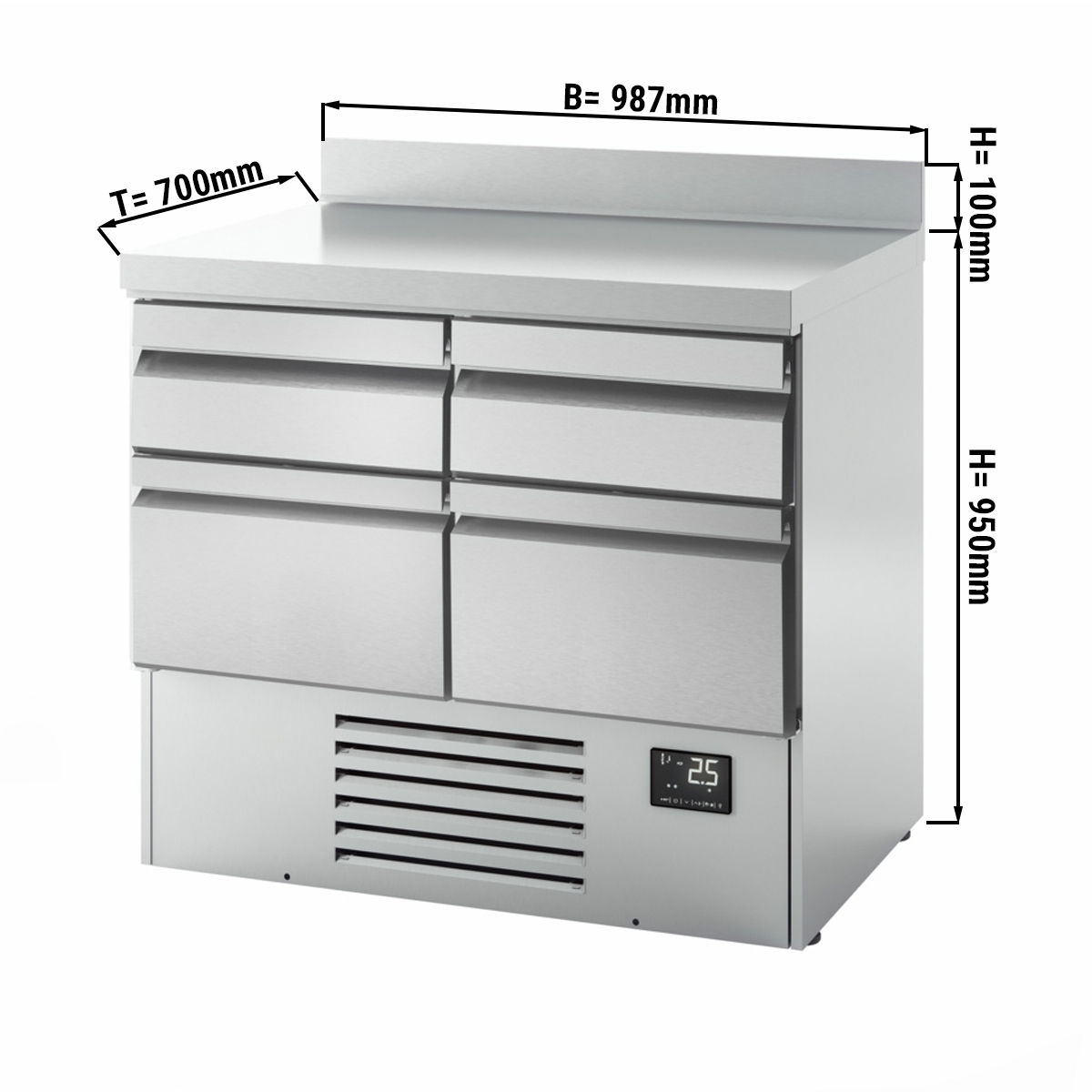 Refrigerated table (GN 1/1) - with 4 drawers