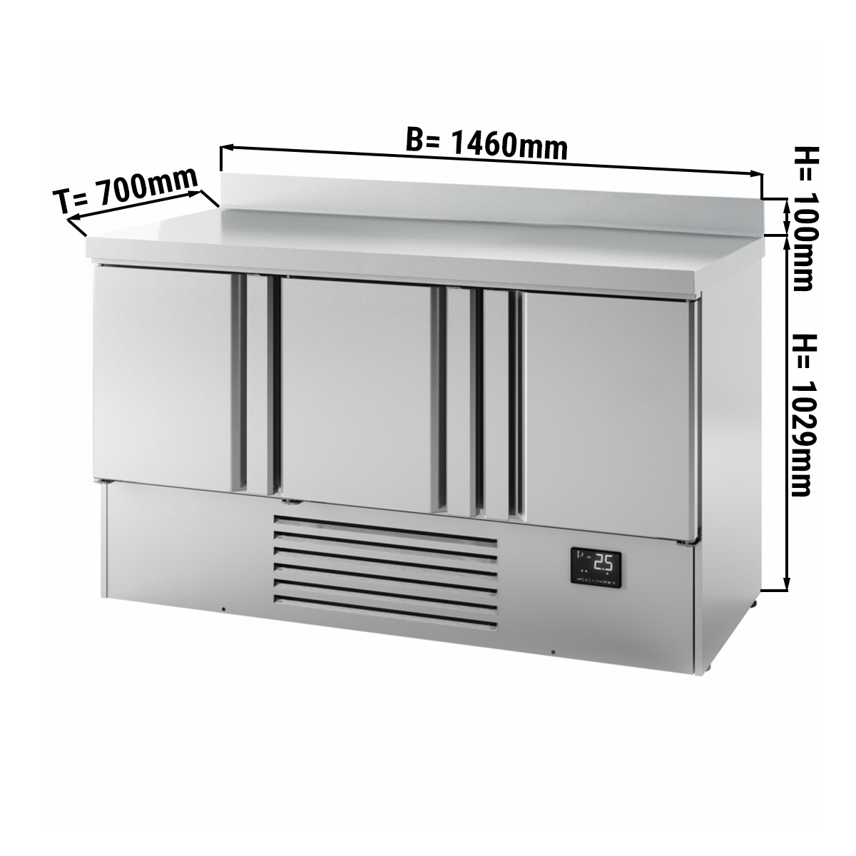 Refrigerated table (GN 1/1) - with 3 doors