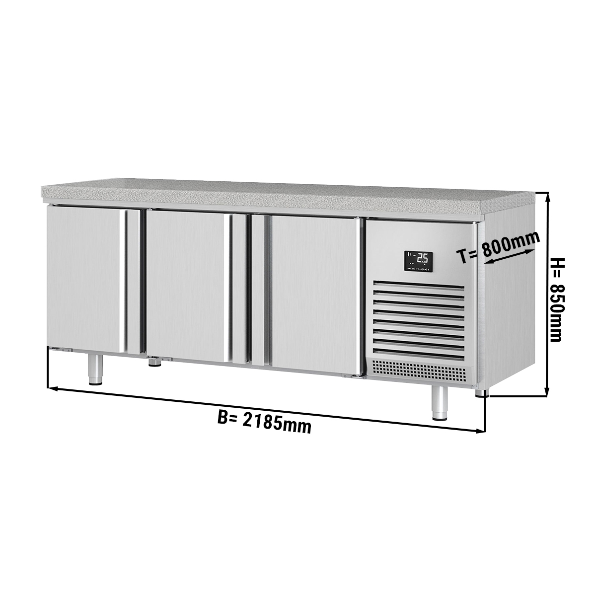 Bakery refrigerated table (EN) - with 3 doors