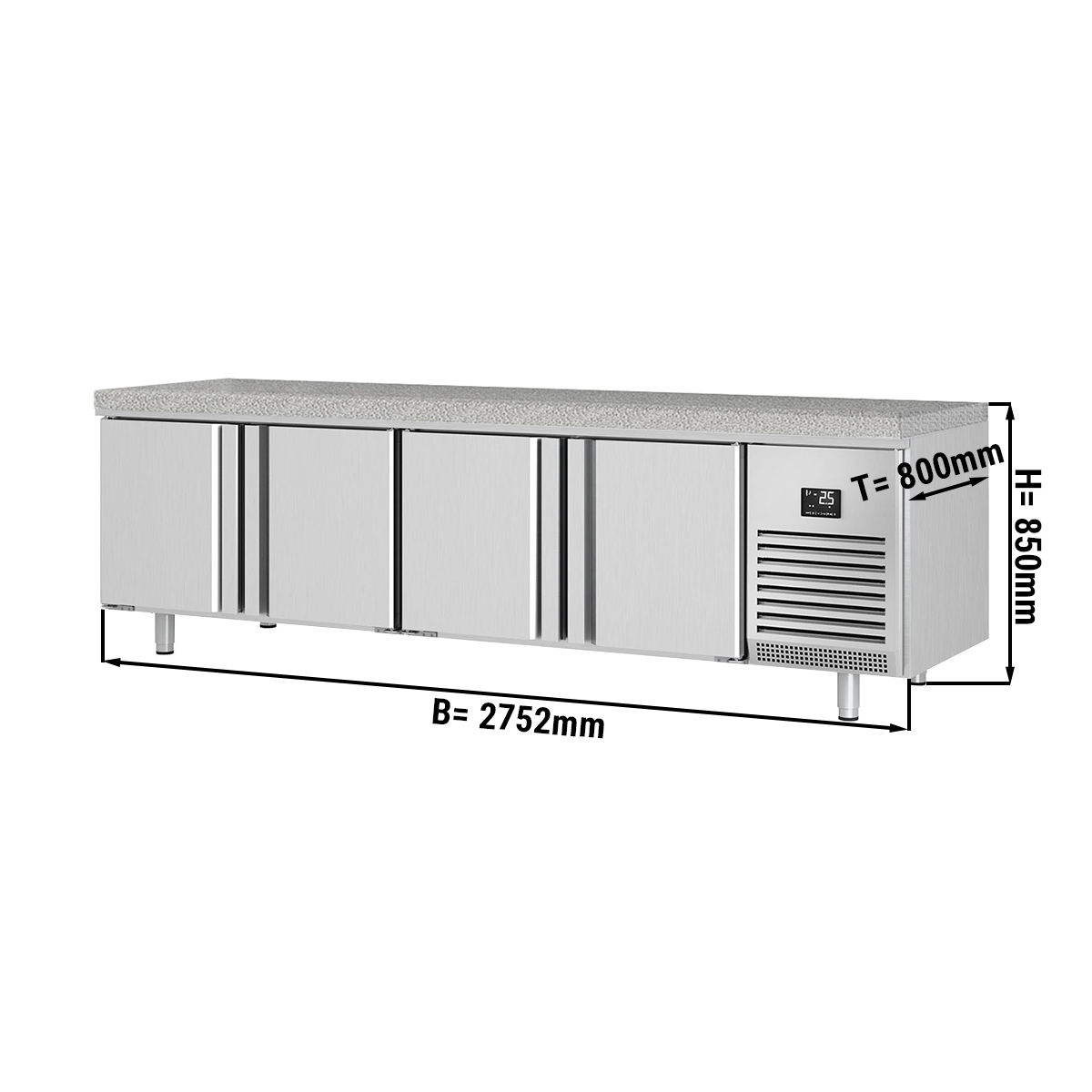Bakery refrigerated table (EN) - with 4 doors