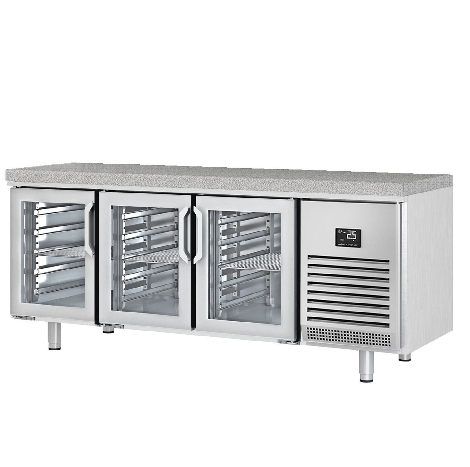 Bakery refrigerated table (EN) - with 3 glass doors