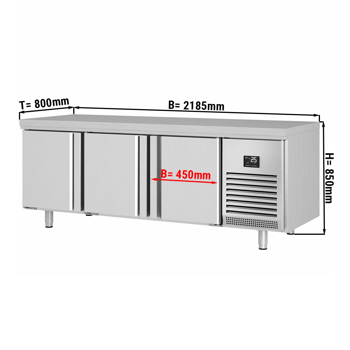 Bakery refrigerated table (EN) - with doors on both sides