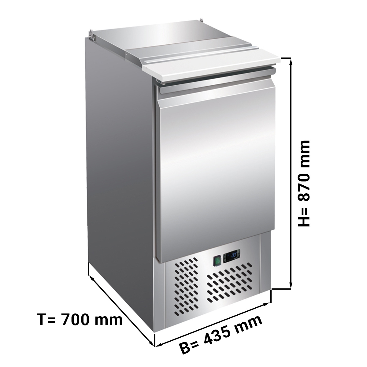 Saladette counter PREMIUM - 0,43 m x 0,7 m - with 1 door