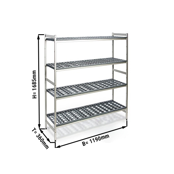 Aluminium basic shelf - 1190 x 1685 mm