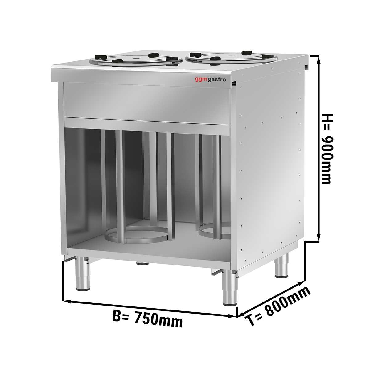Neutral plate dispenser / 120 plates - 280 mm