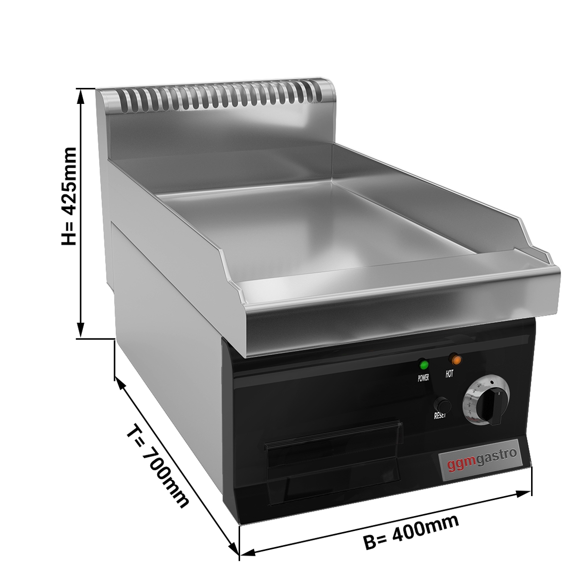 Electric griddle - smooth (4 kW)