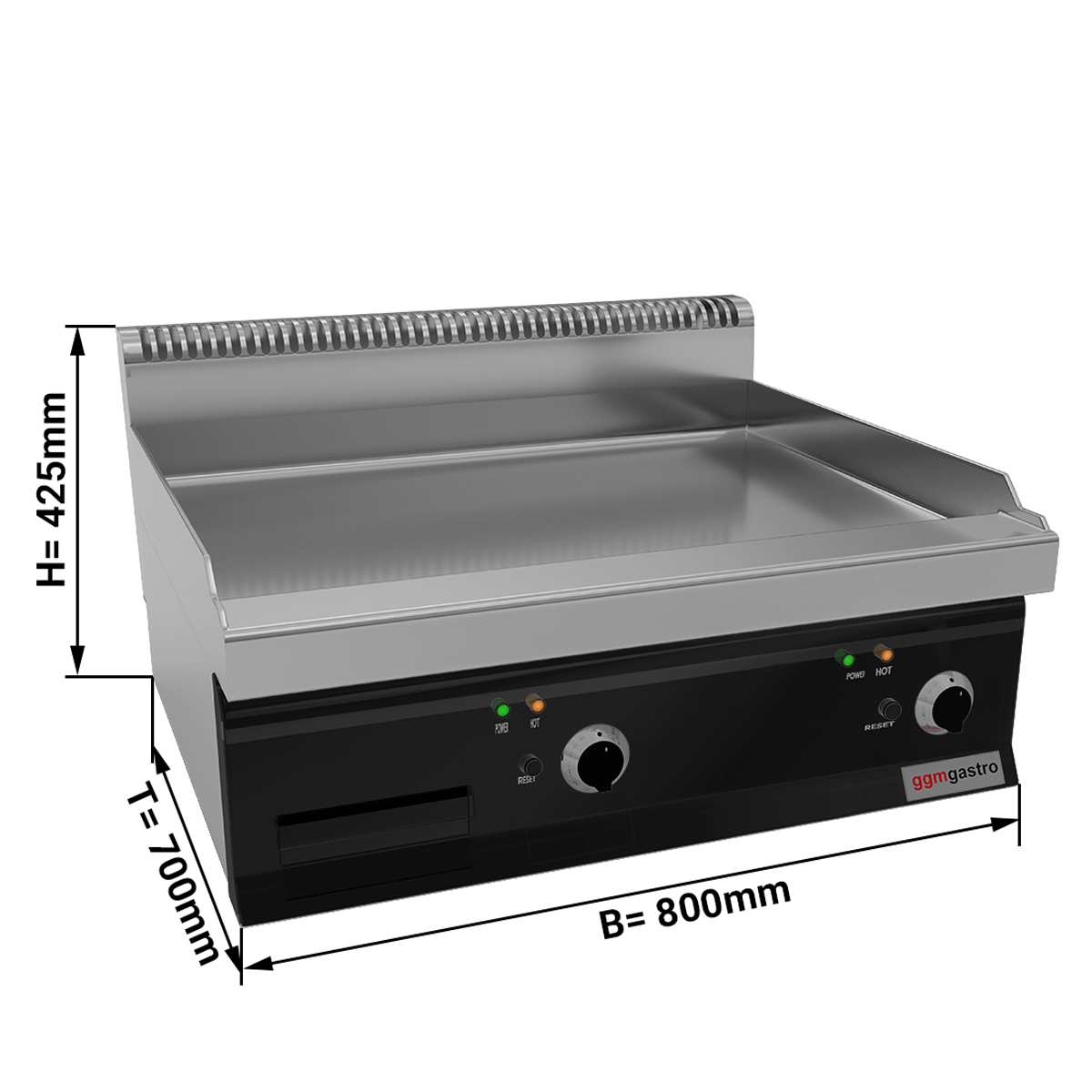 Electric griddle - smooth (8 kW)