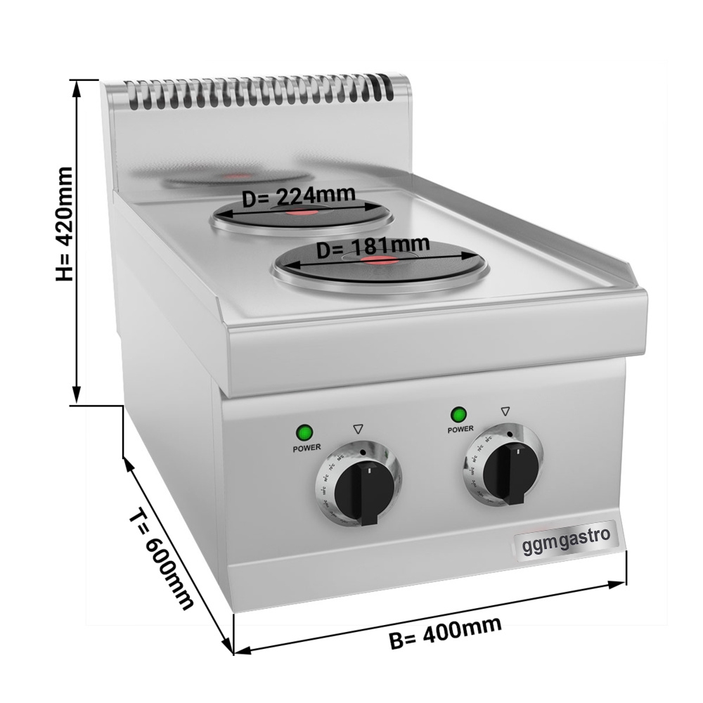 Elspis - 2x plattor runda (4 kW)