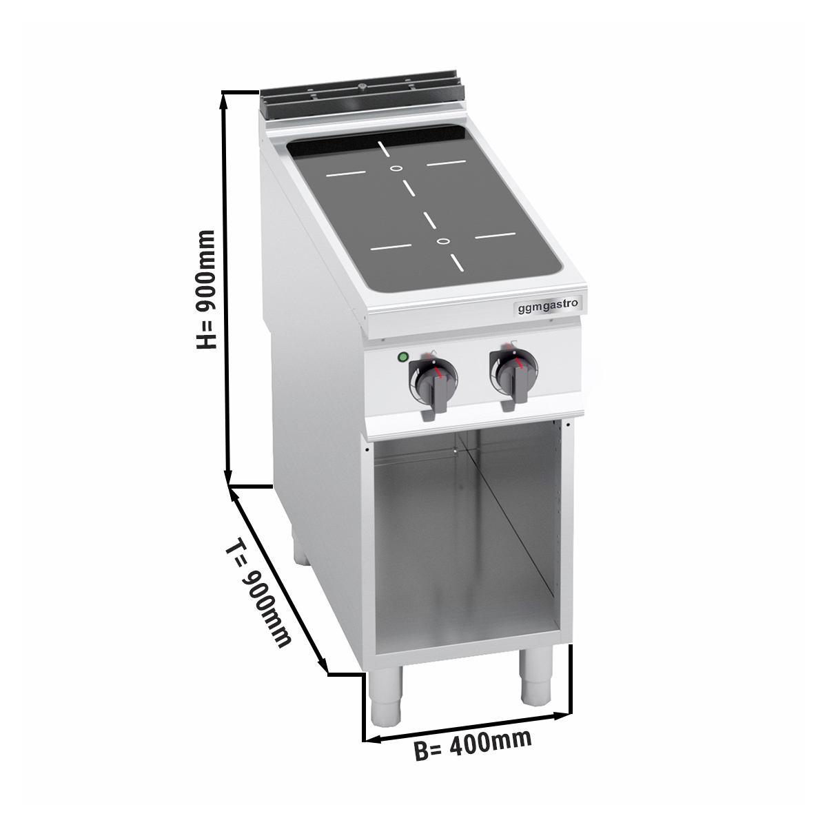 2x infrared hobs (8 kW)