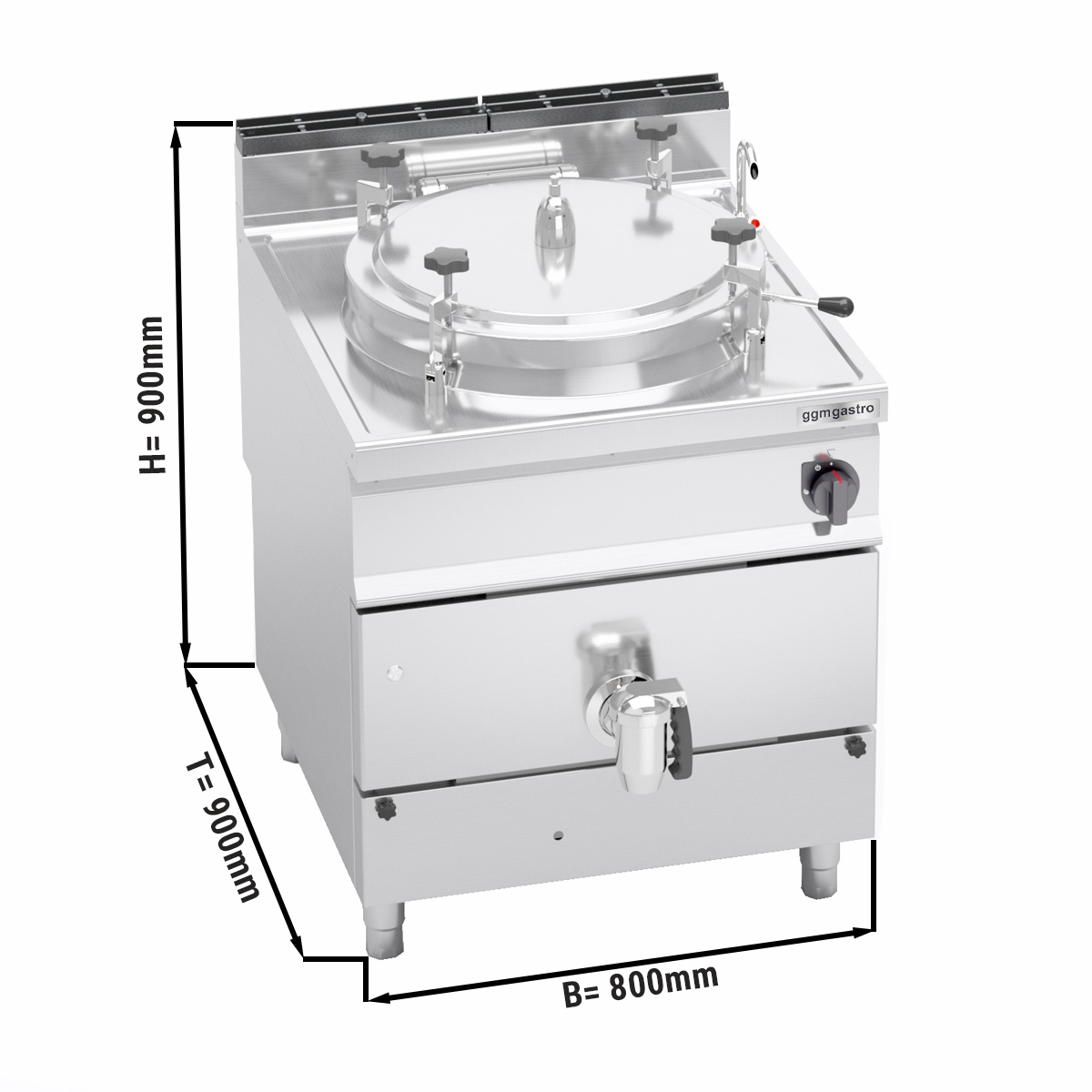 Electric pressure boiler - 100 litres (16 kW) - indirect heating