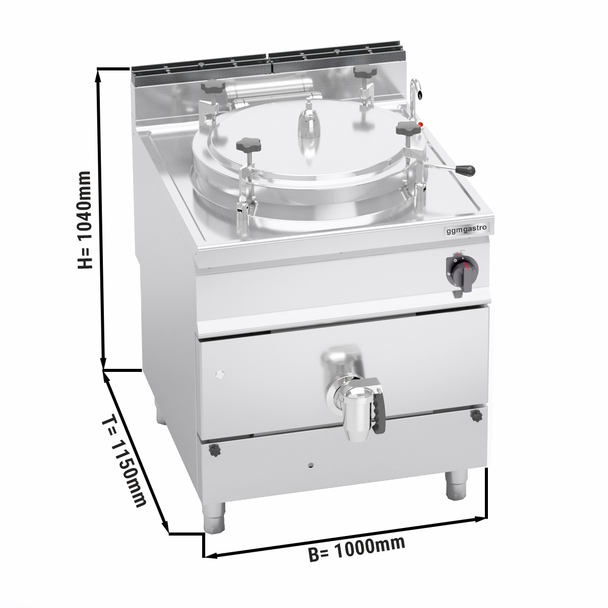 Electric pressure boiler 200 litres (32 kW) - indirect heating