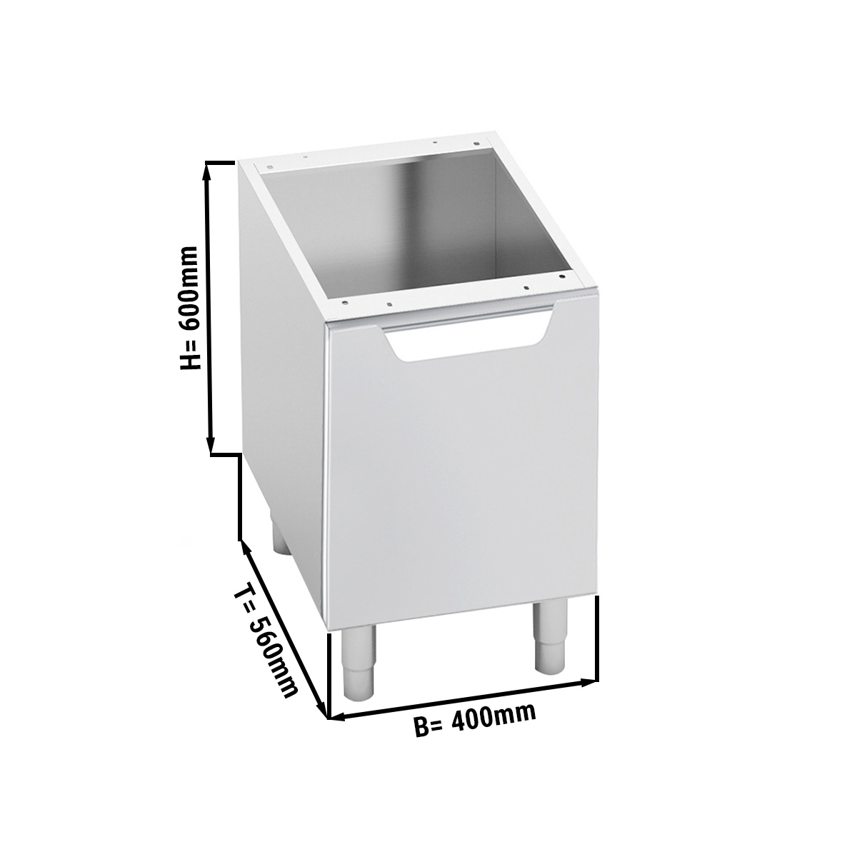 Unterbau - 0,4 m - mit 1 Tür (Anschlag Links)