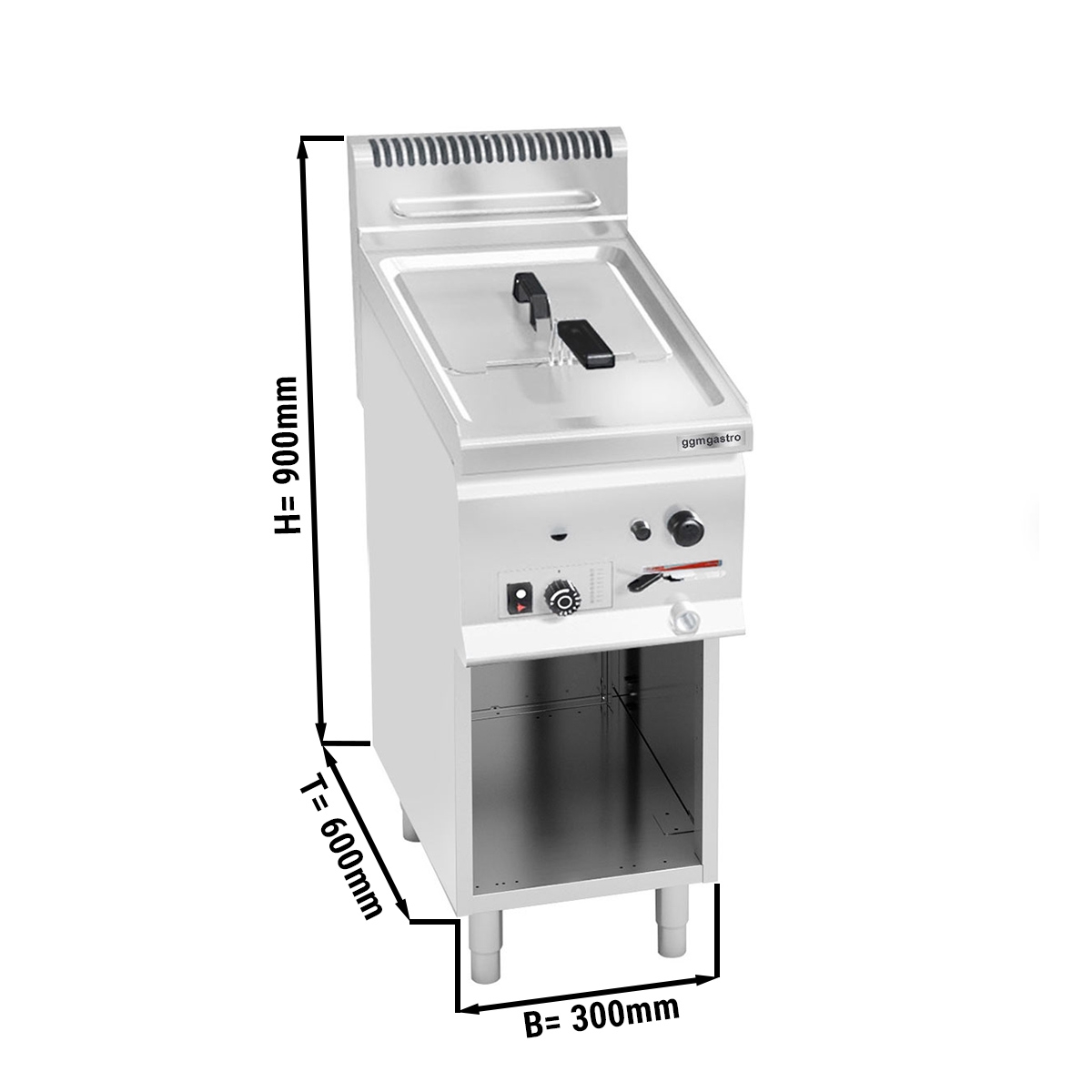 Gas deep fryer 8 litres (6,6 kW)