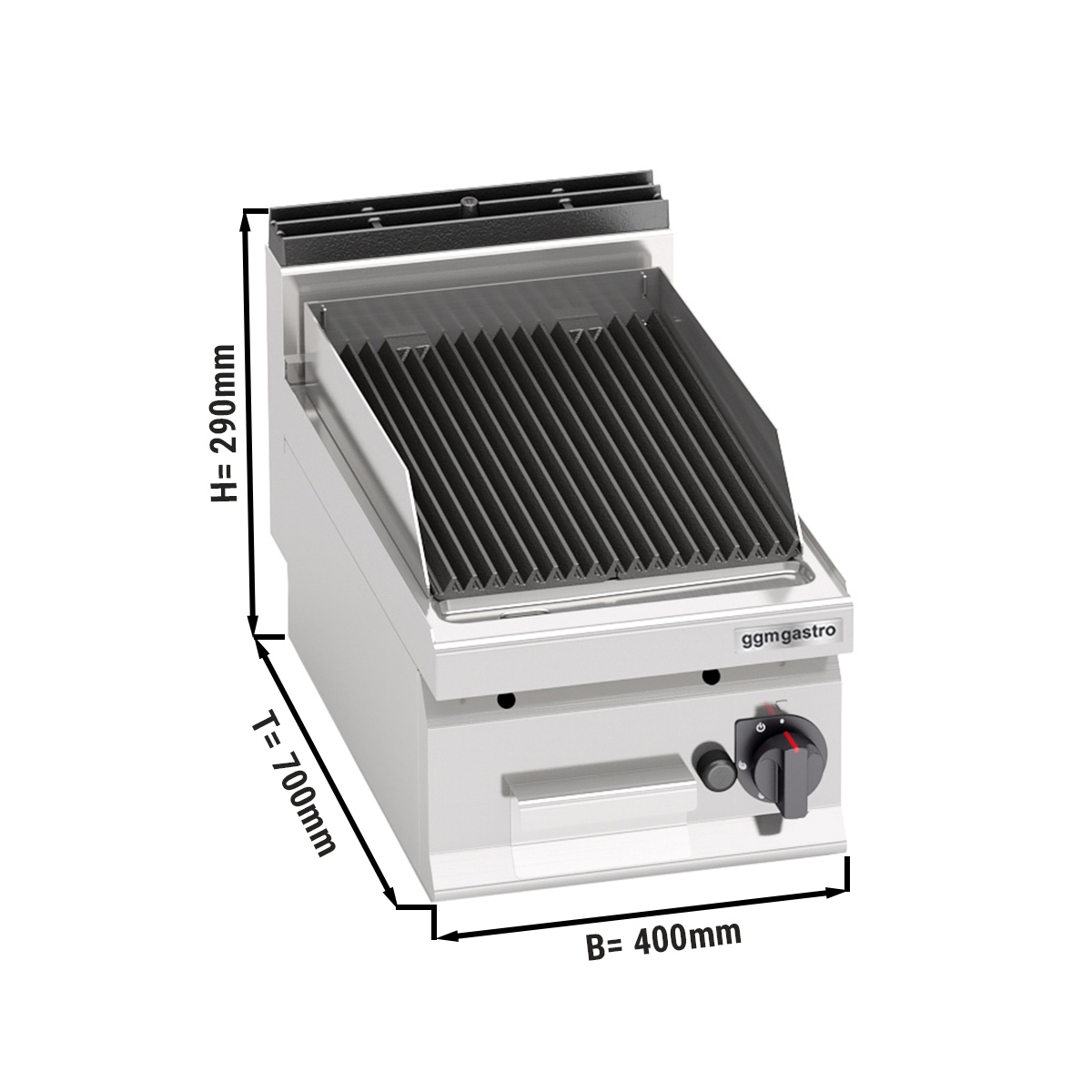 Gas Lavasteingrill (6,9 kW)