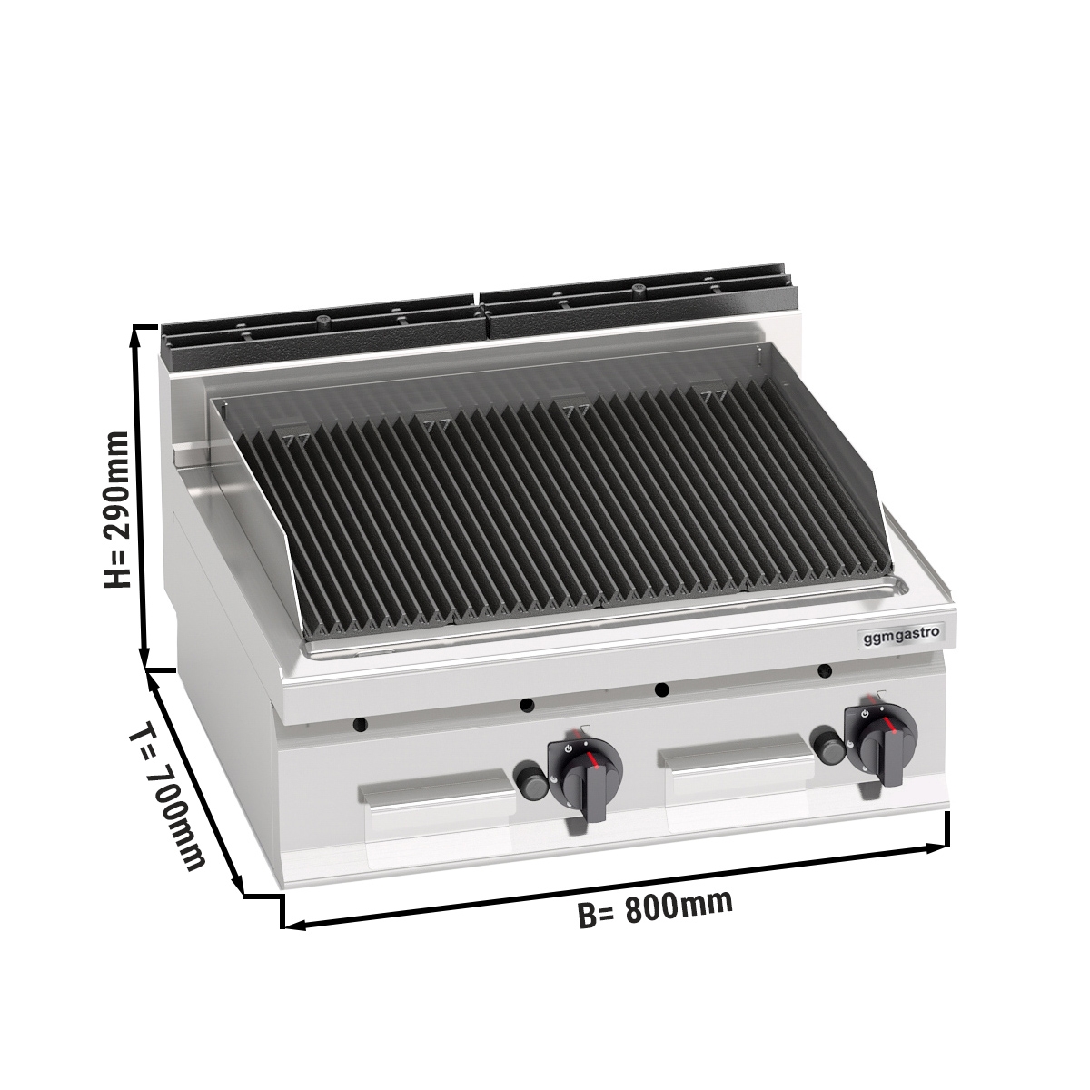 Gas lava rock grill (13,8 kW)