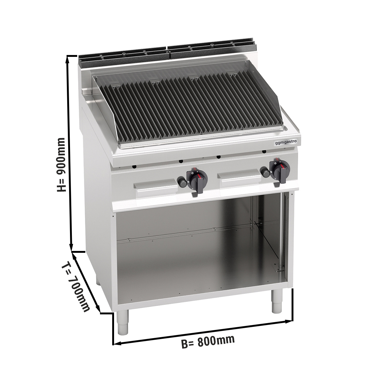 Gas lava rock grill (13.8 kW)